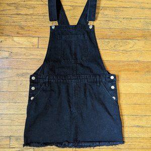 Black Denim Overall Dress